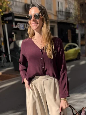 CAMISA VISCOSA C/PICO BOTONES