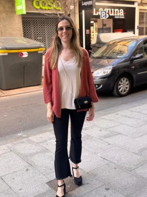 CHAQUETA KIMONO PUNTO DE ARROZ