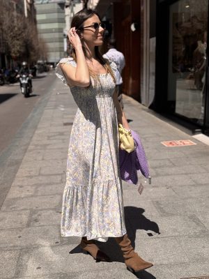 VESTIDO TIRANTES NIDO DE ABEJA