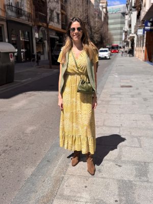 VESTIDO GASA ESTAMPADO