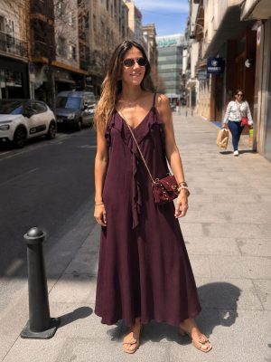 VESTIDO TIRANTES VOLANTE
