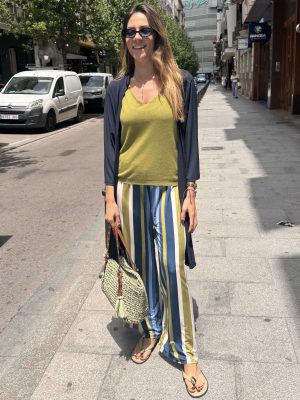 PANTALÓN PUNTO DE SEDA RAYAS
