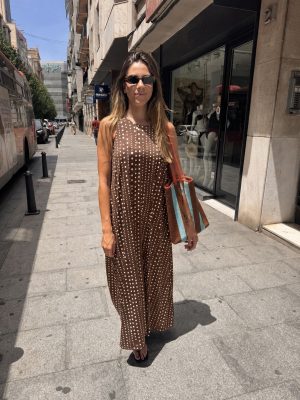 VESTIDO LUNARES PUNTO DE SEDA