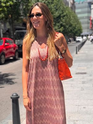 VESTIDO C/PICO PUNTO DE SEDA PRINT